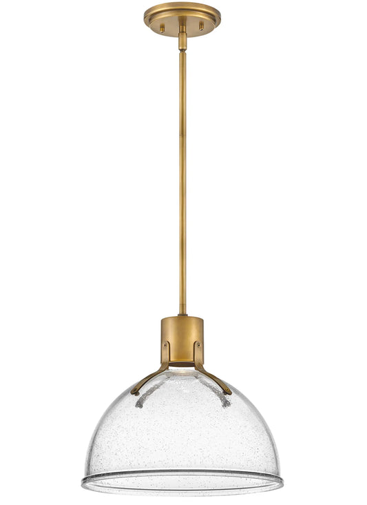 Hinkley Argo 1L Pendant - Heritage Brass/Clear Seedy Glass