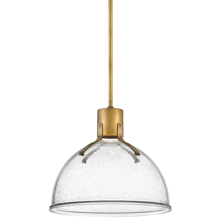 Hinkley Argo 1L Pendant - Heritage Brass/Clear Seedy Glass