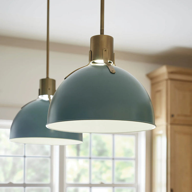 Hinkley Argo 1L Pendant - Brass Lacquer/Sage Green