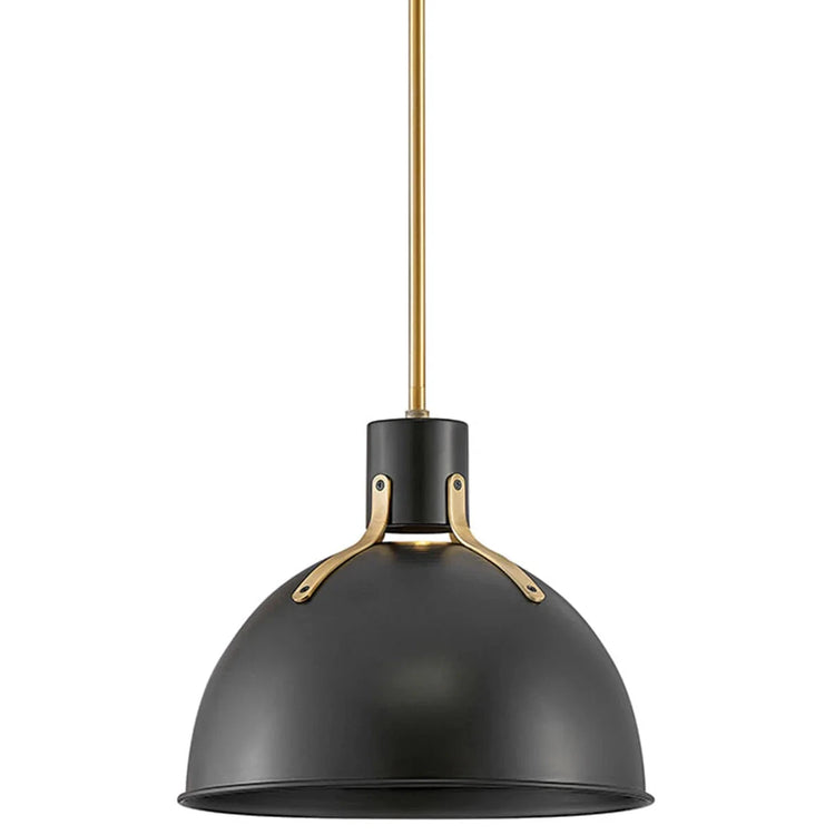 Hinkley Argo 1L Pendant - Brass Lacquer/Satin Black