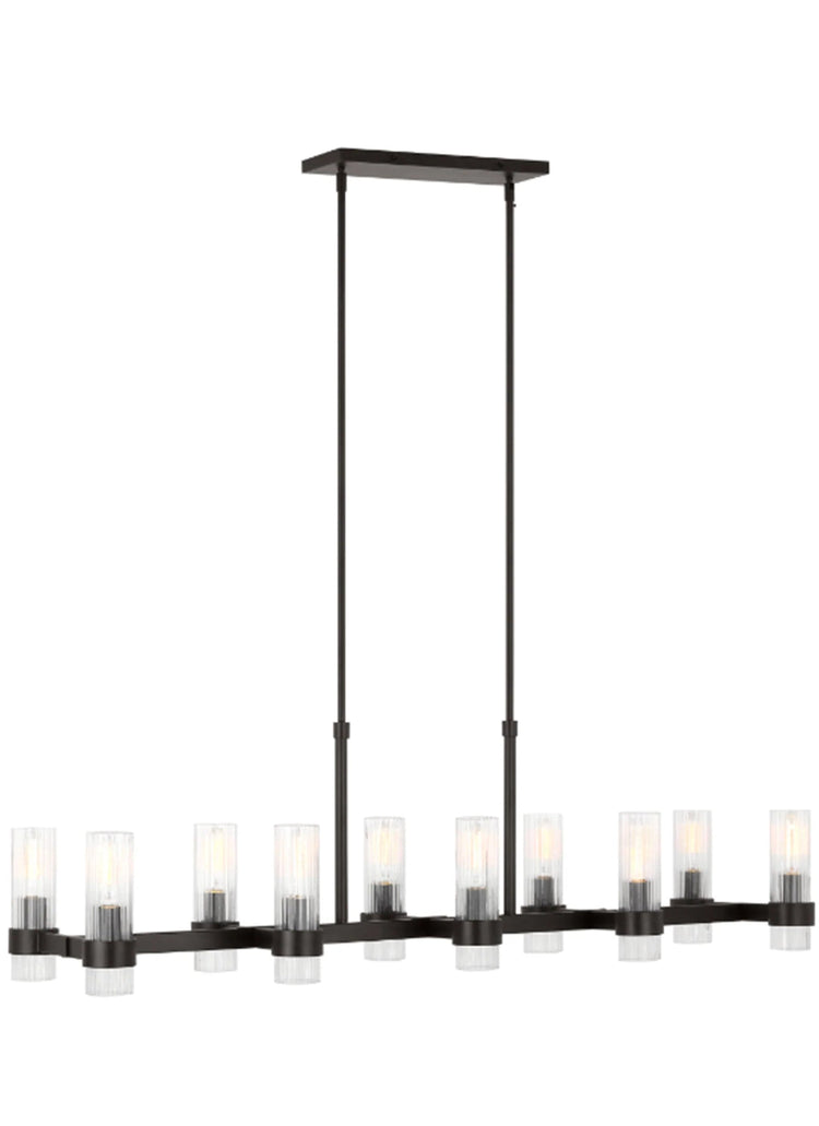 Visual Comfort Geneva 10L Chandelier - Aged Iron