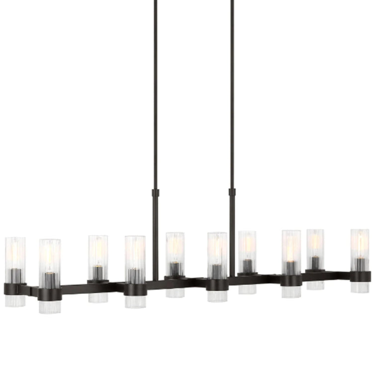 Visual Comfort Geneva 10L Chandelier - Aged Iron