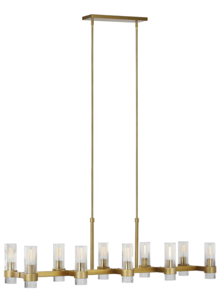 Visual Comfort Geneva 10L Chandelier - Burnished Brass