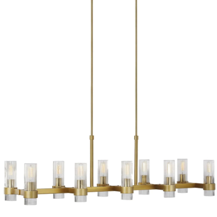 Visual Comfort Geneva 10L Chandelier - Burnished Brass