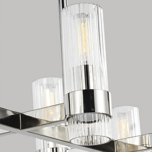 Visual Comfort Geneva 10L Chandelier - Polished Nickel