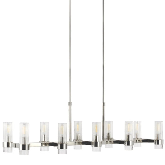 Visual Comfort Geneva 10L Chandelier - Polished Nickel