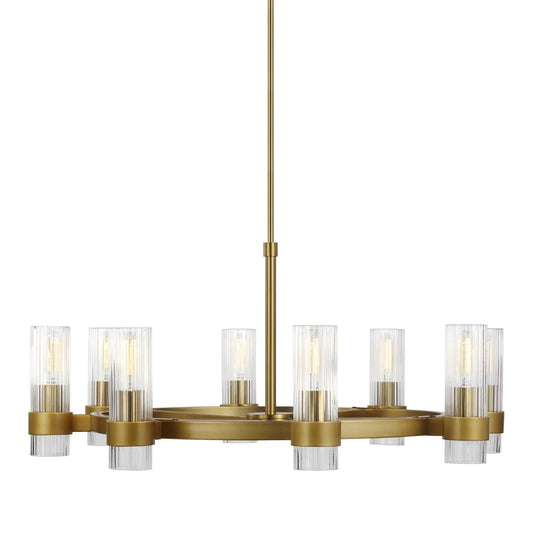 Visual Comfort Geneva 8L Chandelier - Burnished Brass