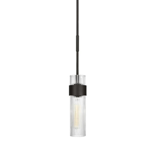 Visual Comfort Geneva 1L Medium Pendant - Aged Iron