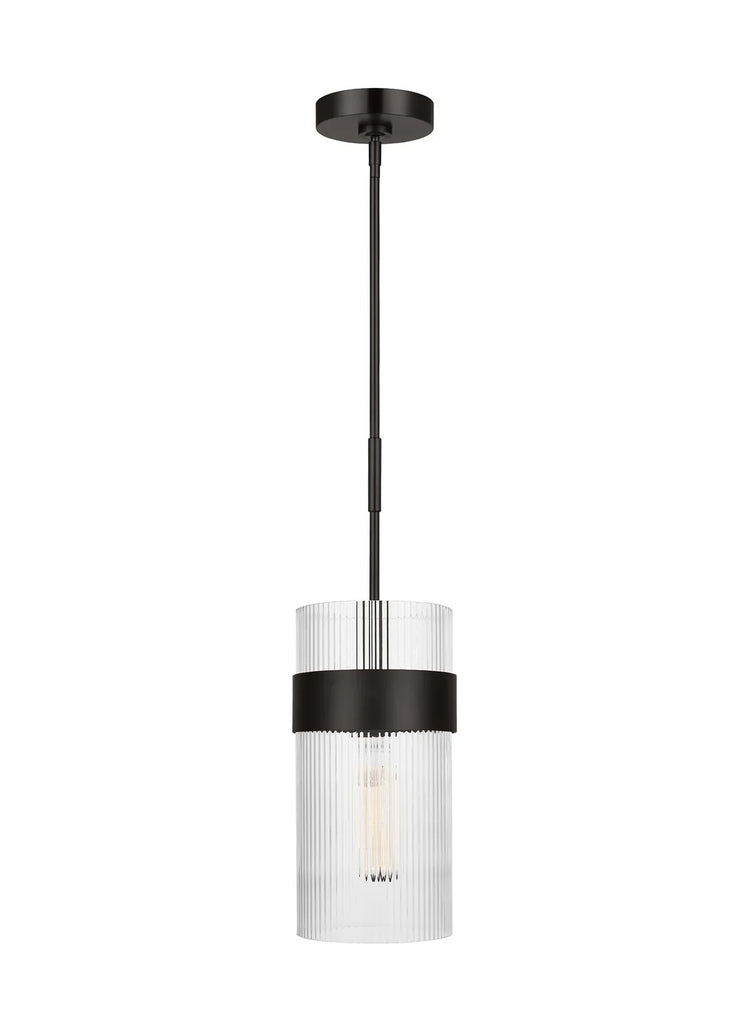 Visual Comfort Geneva 1L Pendant - Aged Iron