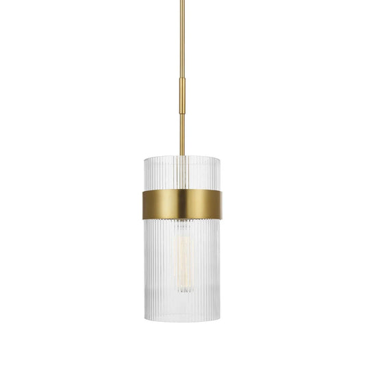 Visual Comfort Geneva 1L Pendant - Burnished Brass