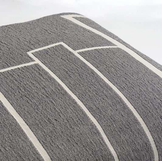 Architecture Cushion - Grey/Cream