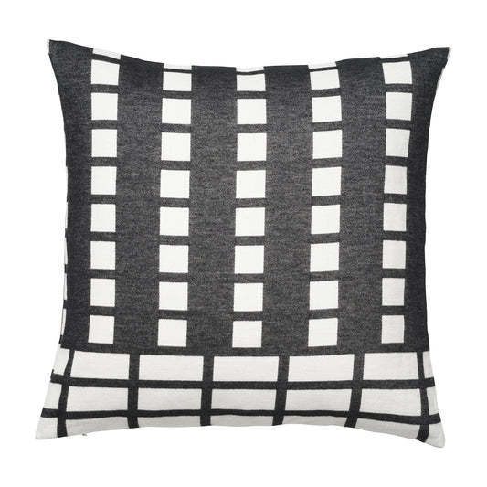 Kristina Dam Contemporary Block Cushion - White/Black 60x60 - RUMEMaytime