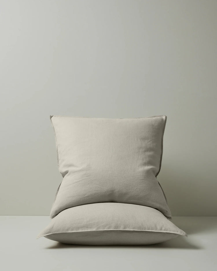 Weave Ravello Bone Linen Euro Pillowcase Pair