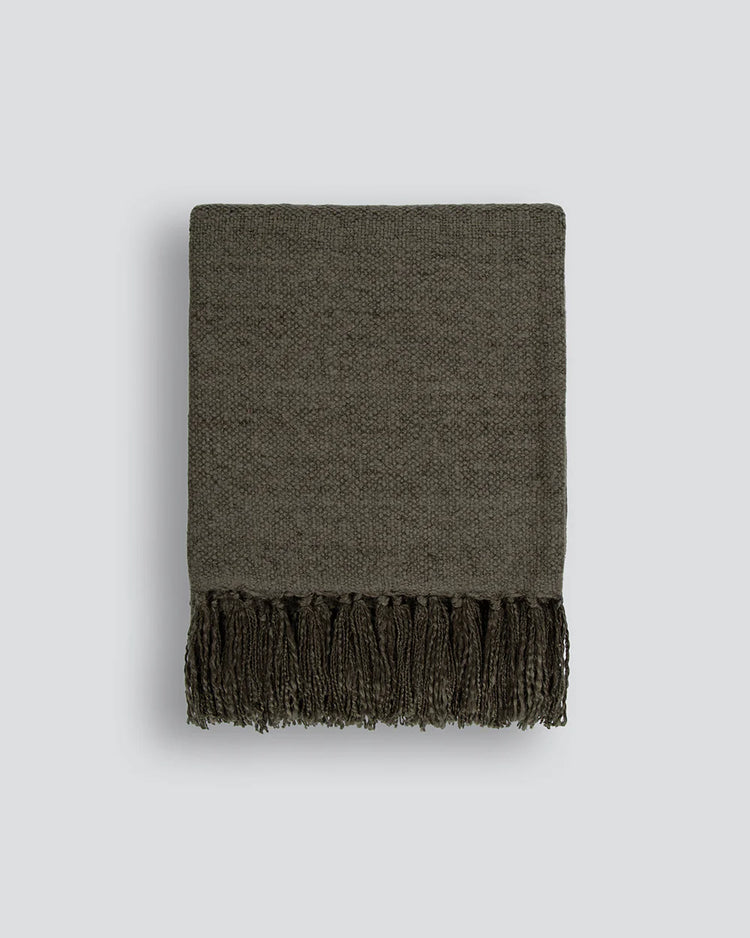 Baya Richmond throw - Dark Olive