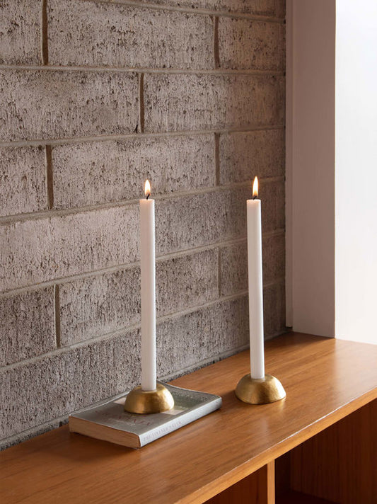 Pebble Brass Candle Holder