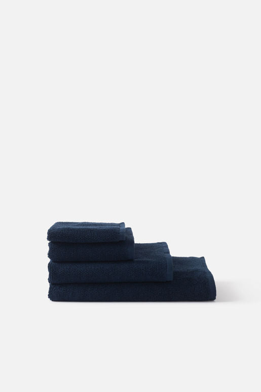 Navy Classic Cotton Bath Towel Range