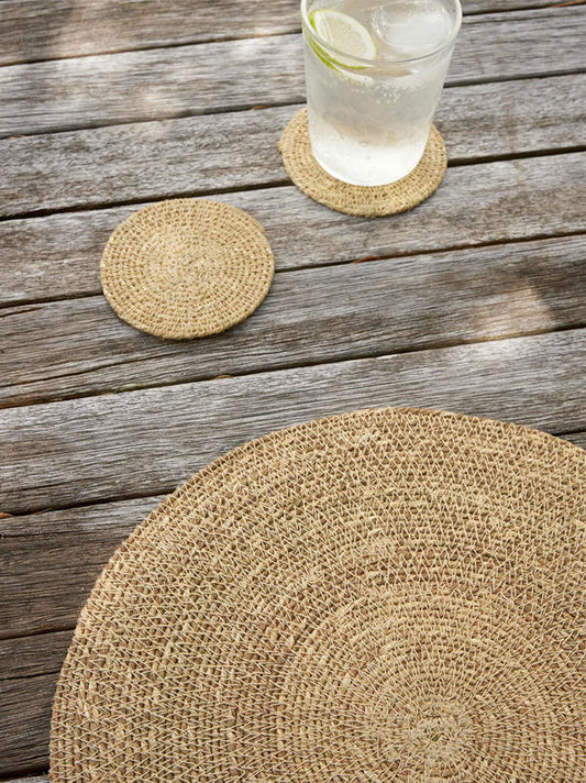 Woven Coaster - Natural Set of 4