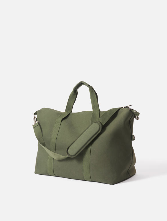 Olive Canvas Weekender Bag