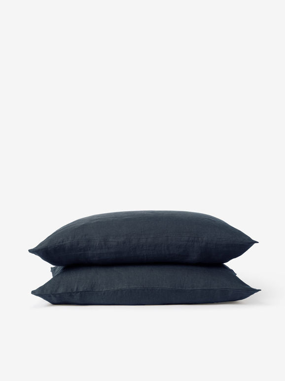 Blue Black Pillowcase Pair