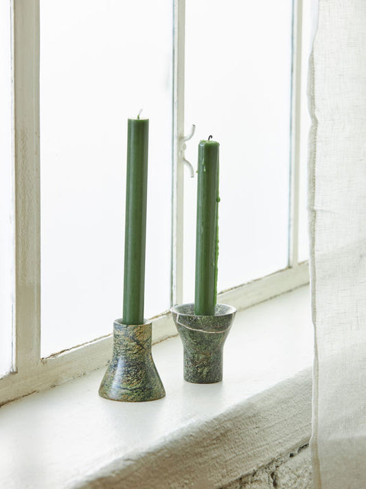 Flare Candle Holder - Forest Green