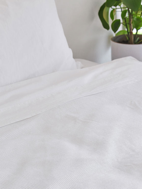 Mini Waffle Organic Cotton Duvet Cover - RUMECitta`